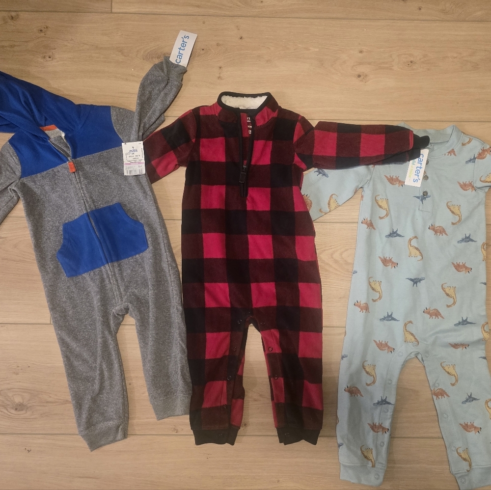 Carter's Red and Black Checkered Kids One Piece